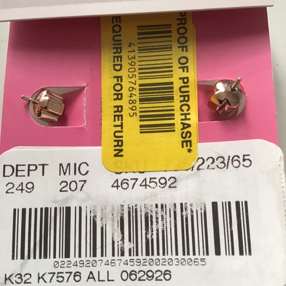 Kate Spade New Pink and Gold Flower Earrings - Picture 4 of 4
